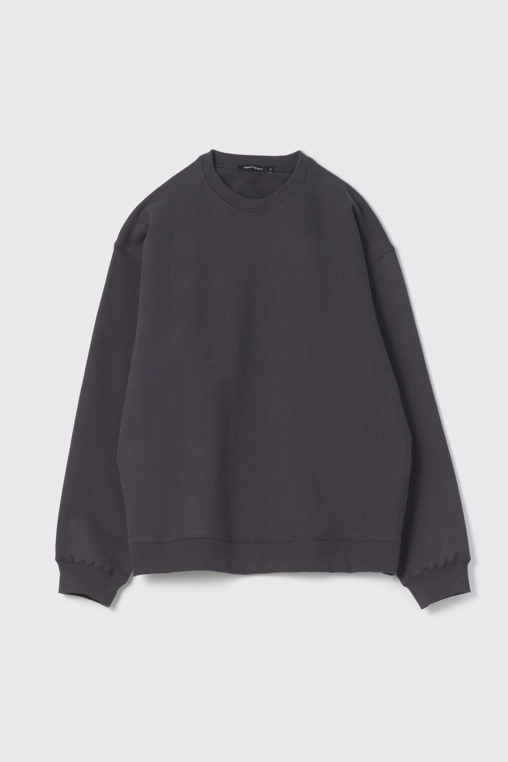 Wide Crop Sweatshirt Charcoal