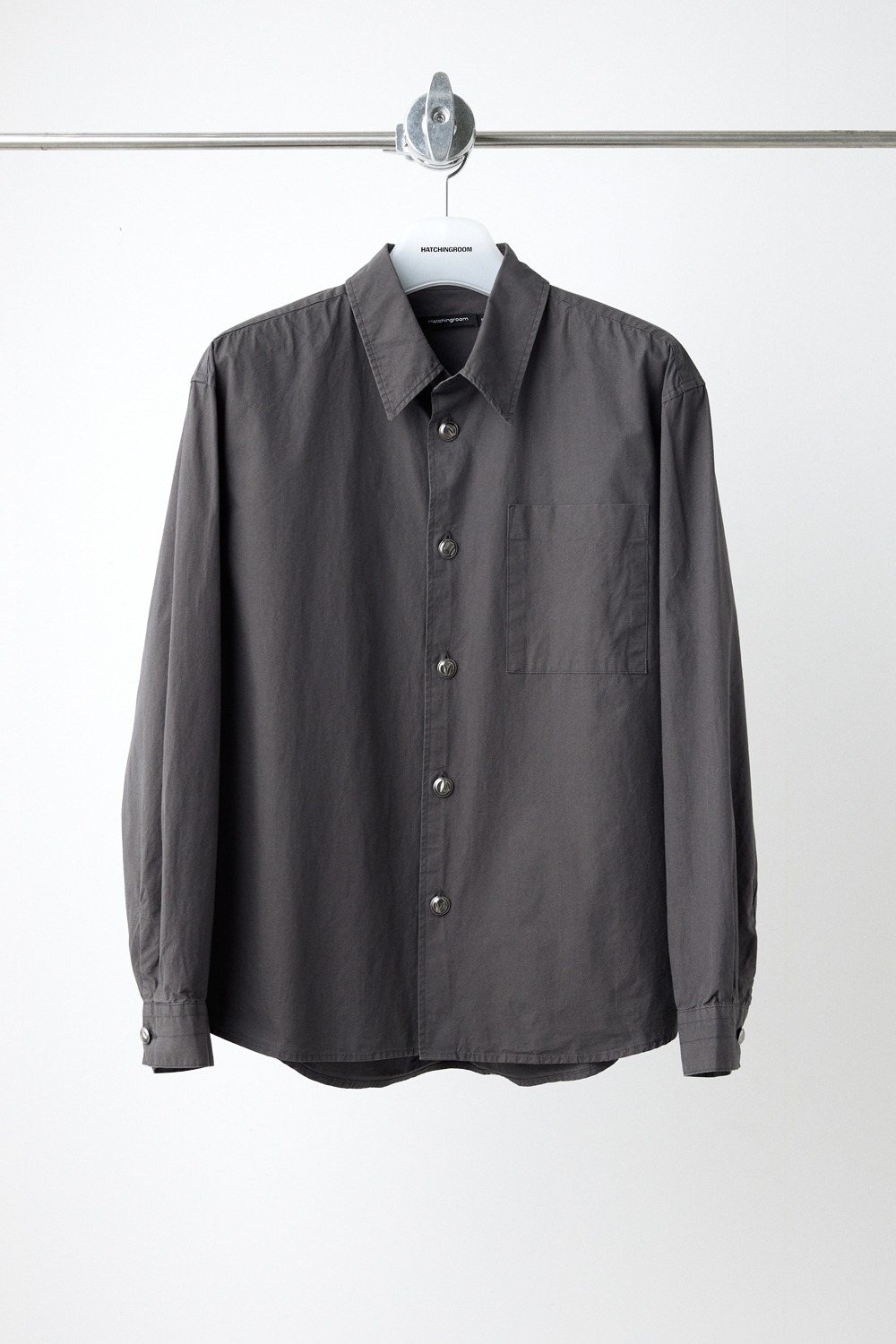 Cropped Museum Shirt Washed Charcoal
