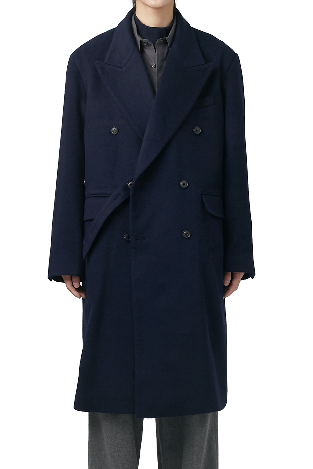 Vintage 90&#039;s Double Breasted Coat Navy