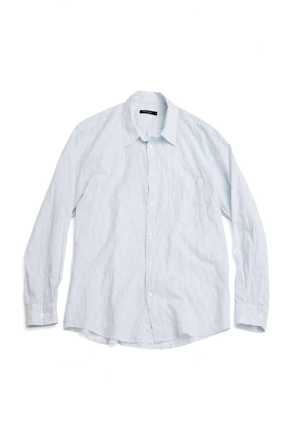 Classic Shirt Crinkle Stripe White/Blue
