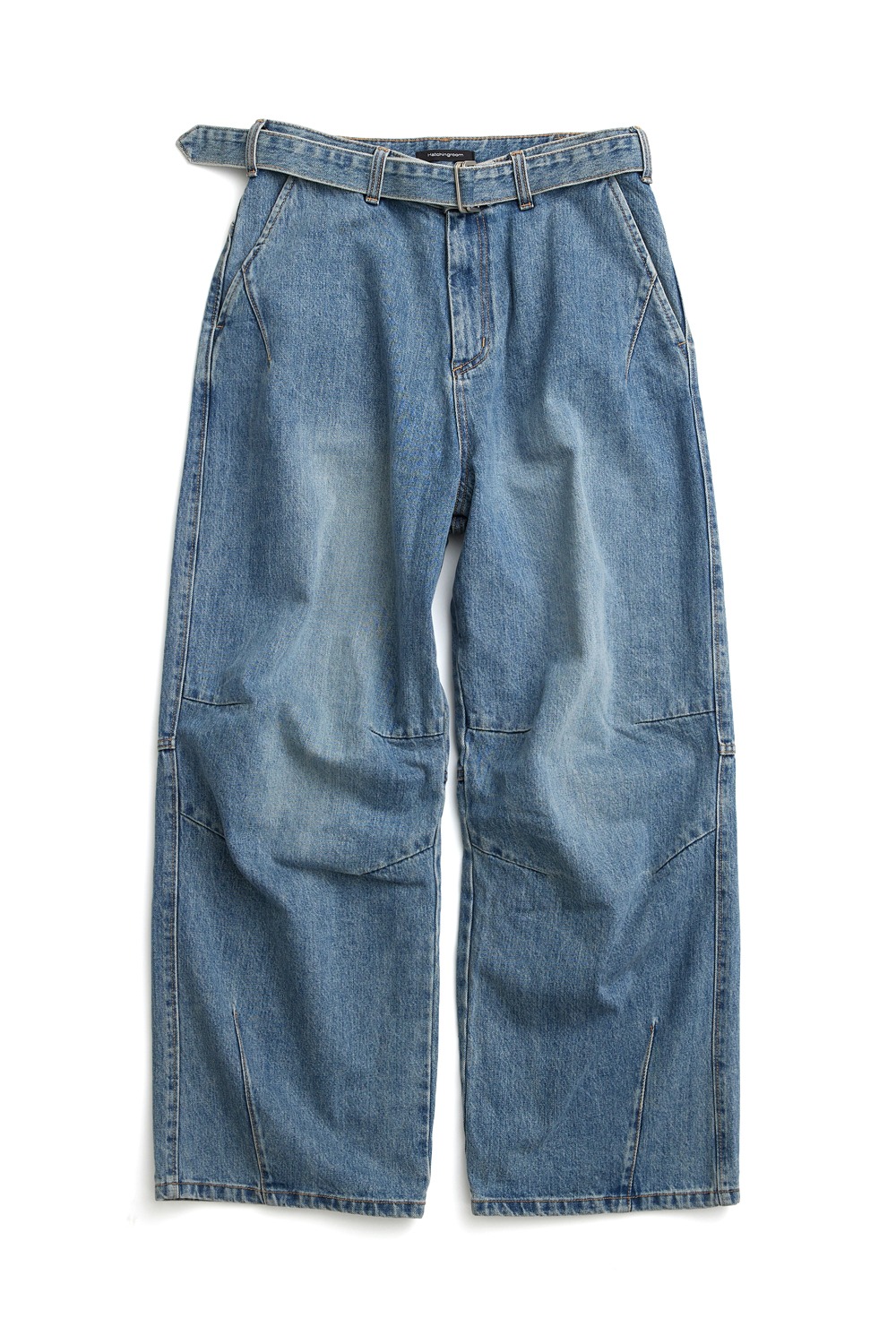 Belted Snow Jeans Washed Blue